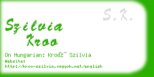 szilvia kroo business card